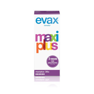 Evax Salvaslips maxi plus 30 unidades - Compresas, salvaslips y tampones | STG Farma