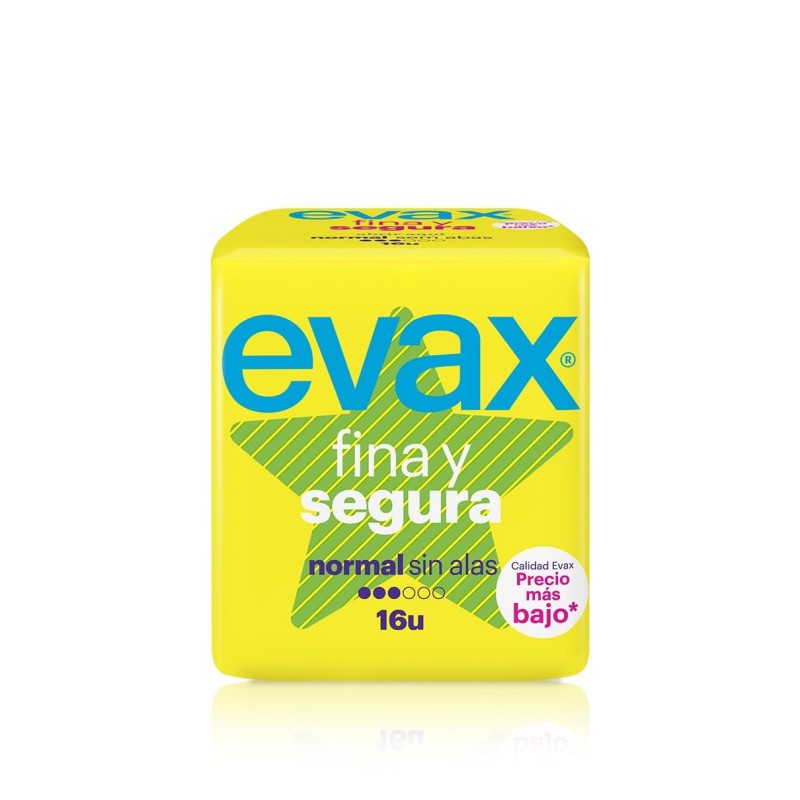 Compresas Evax fina y segura normal sin alas 16 unidades