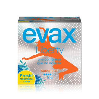 Compresas Evax Liberty súper con alas 10 unidades - Compresas, salvaslips y tampones | STG Farma