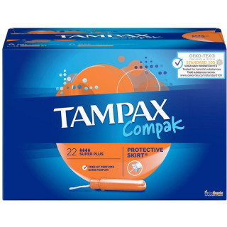 Tampax Compak Superplus 22 tampones - Compresas, salvaslips y tampones | STG Farma