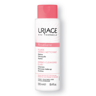 Roséliane Fluido limpiador anti rojeces cuidado calmante 250 ml Uriage