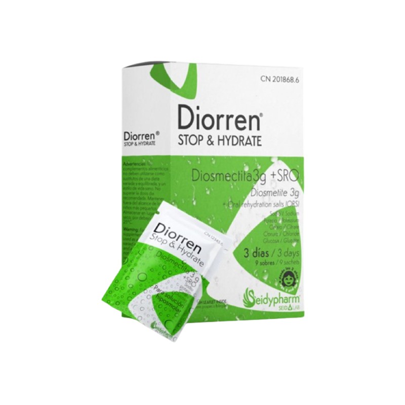 Diorren stop & hydrate 9 sobres