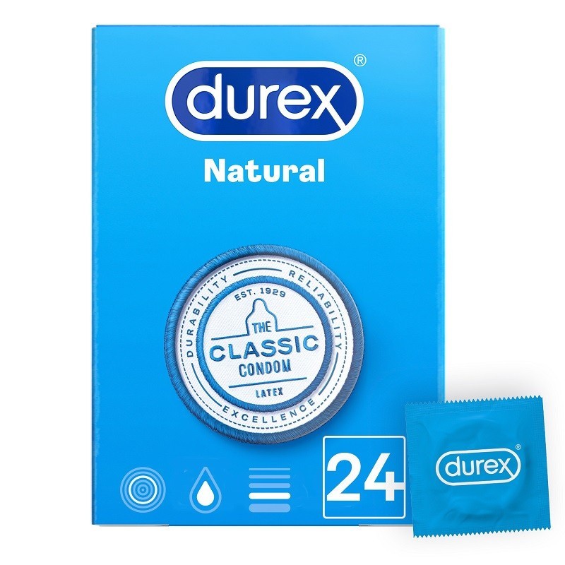 Durex natural 24 unidades preservativos