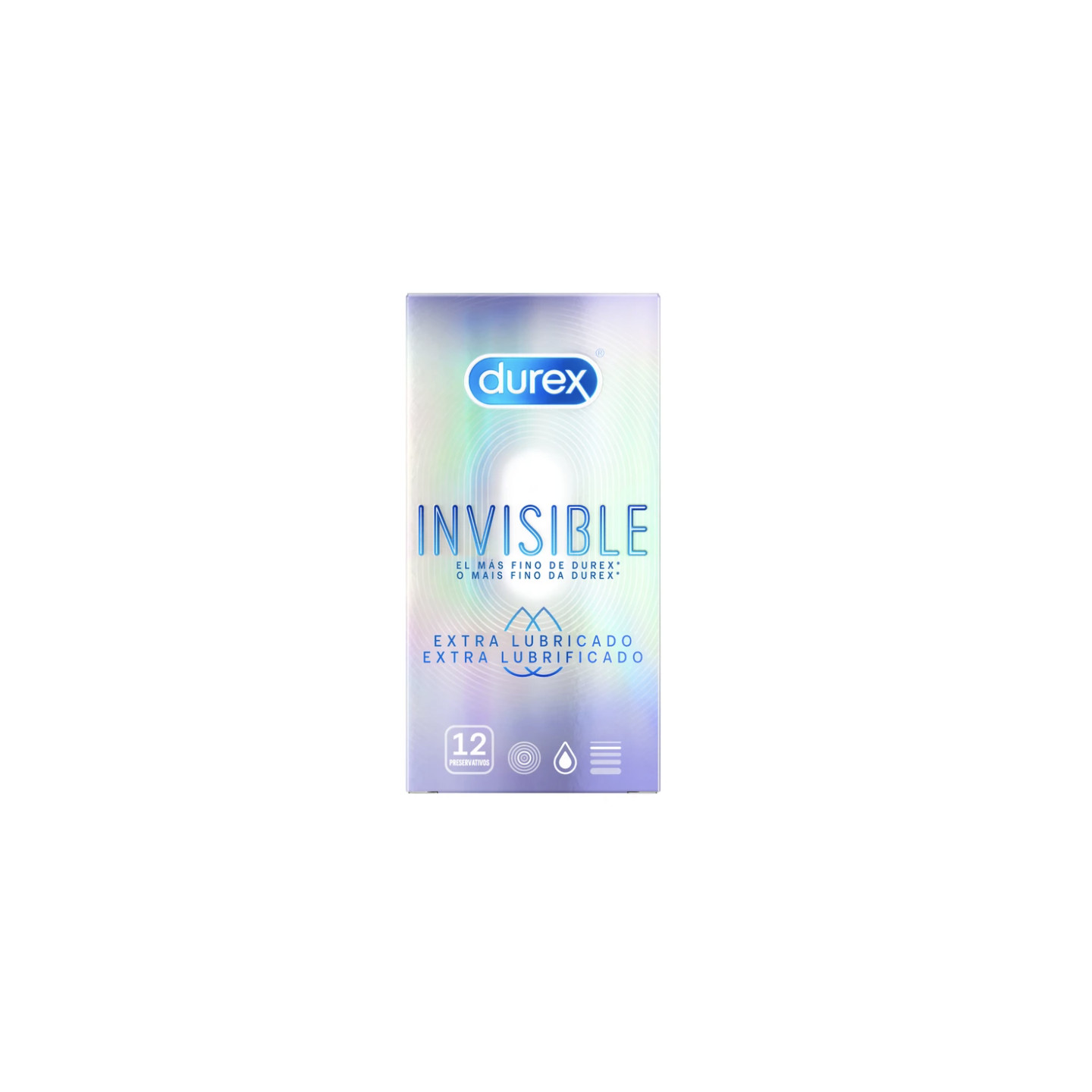 Durex Invisible Extra Lubricado 12 unidades