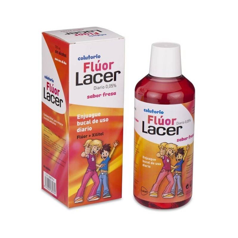 Colutorio Lacer junior diario sabor fresa 500 ml