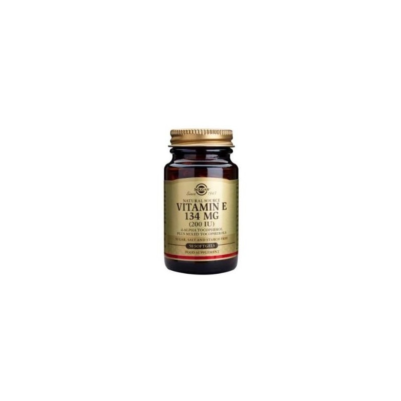 Vitamina E 200UI (134mg) 50 cápsulas blandas SOLGAR