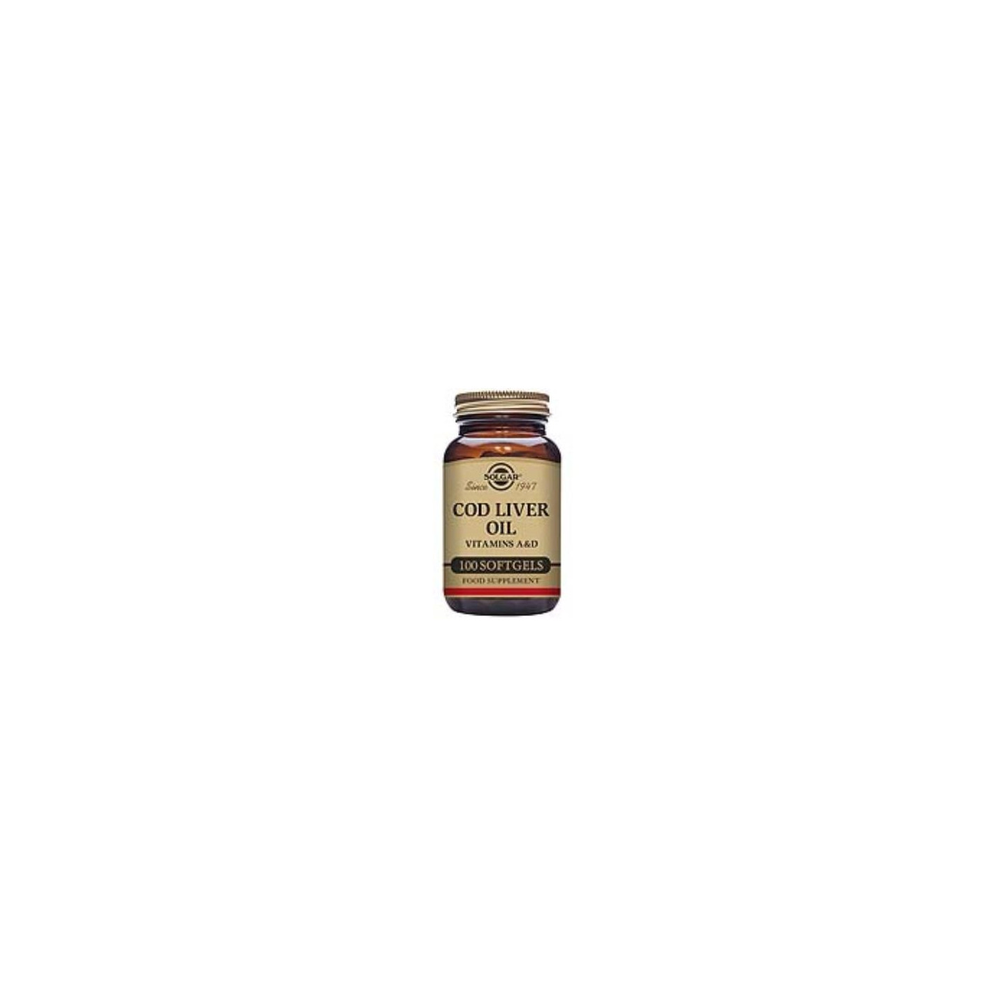 Aceite de hígado de bacalao 100 cápsulas blandas
