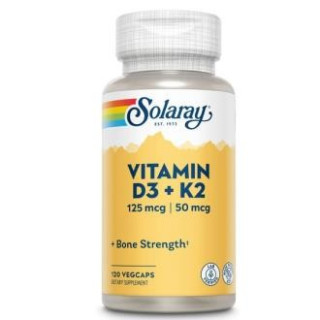 Solaray Vitamina D3 + K2 120 cápsulas