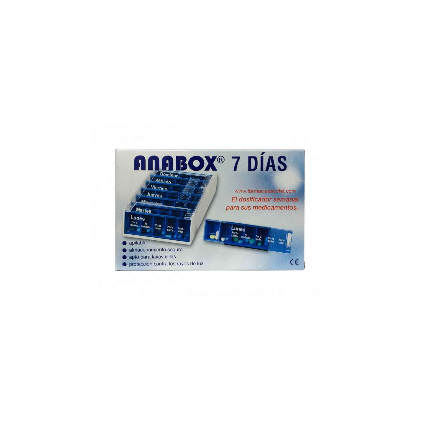 Pastillero Anabox 7 días - Pastilleros | STG Farma