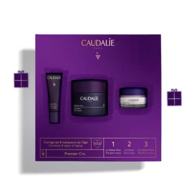 Cofre Caudalie Premier Cru antiedad global. CONTORNO DE OJOS Y CREMA DE REGALO