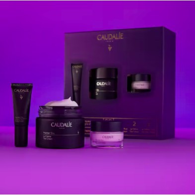 Cofre Caudalie Premier Cru antiedad global. CONTORNO DE OJOS Y CREMA DE REGALO