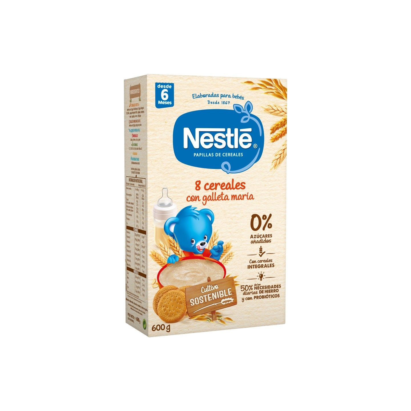 Nestlè 8 cereales galleta 600 g