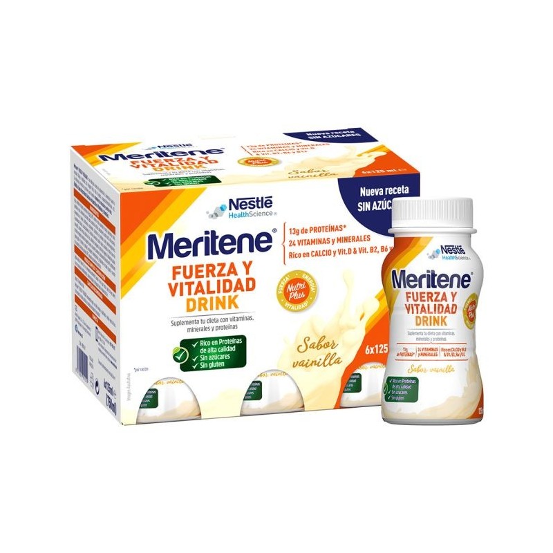 Meritene Fuerza y Vitalidad DRINK vainilla pack 6