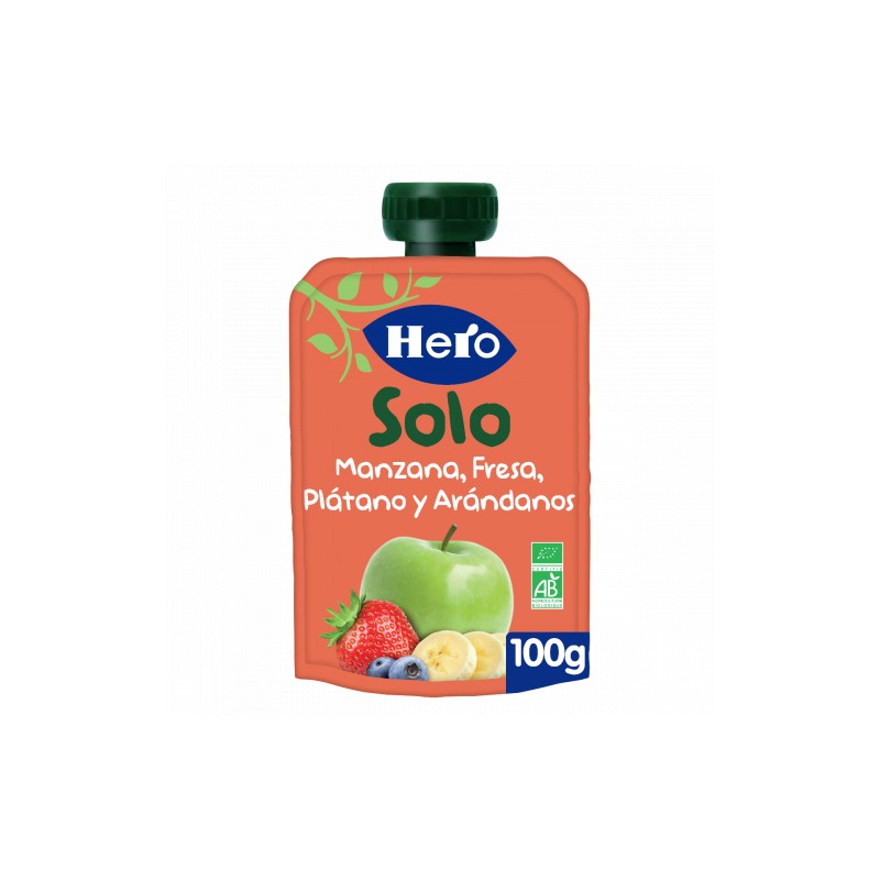 Hero Baby Solo Manzana, Fresa, Plátano y Arándanos