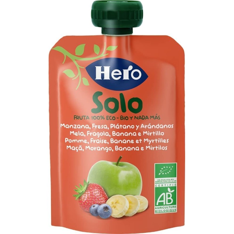 Hero Baby Solo Manzana, Plátano y Fresa 100 g