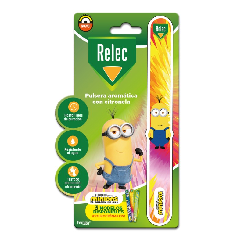 Relec Pulsera con Citronela Minions Rosa