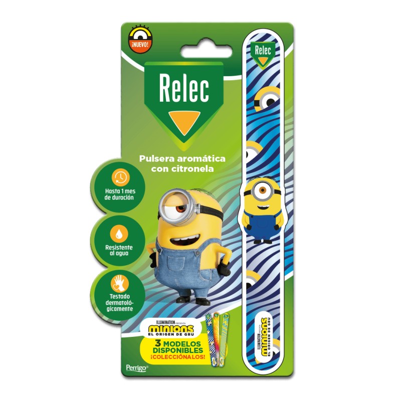 Relec Pulsera con Citronela Minions Azul