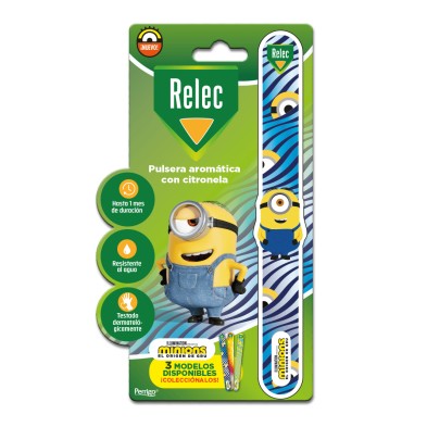 Relec Pulsera con Citronela Minions Azul