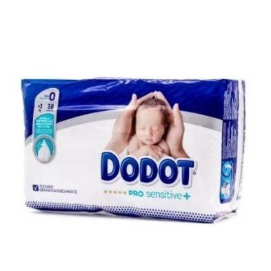 Dodot Pro Sensitive talla 0 -3 kg 38 unidades