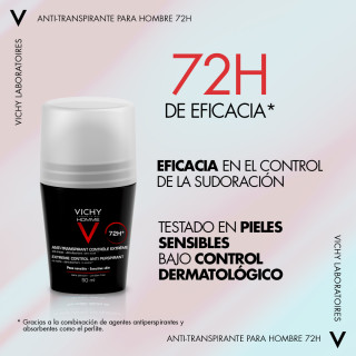 Vichy Homme Desodorante Antitranspirante 72h 50 ml - Especial hombre | STG Farma