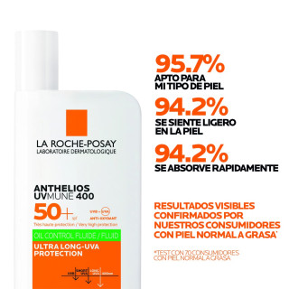 La Roche Posay Anthelios Fluido Invisible Oil Control SPF50+ 50 ml - Protector solar piel grasa | STG Farma