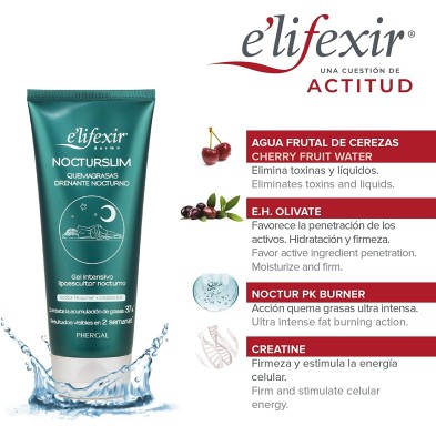 Elifexir Nocturslim emulsión reductora drenante 200 ml