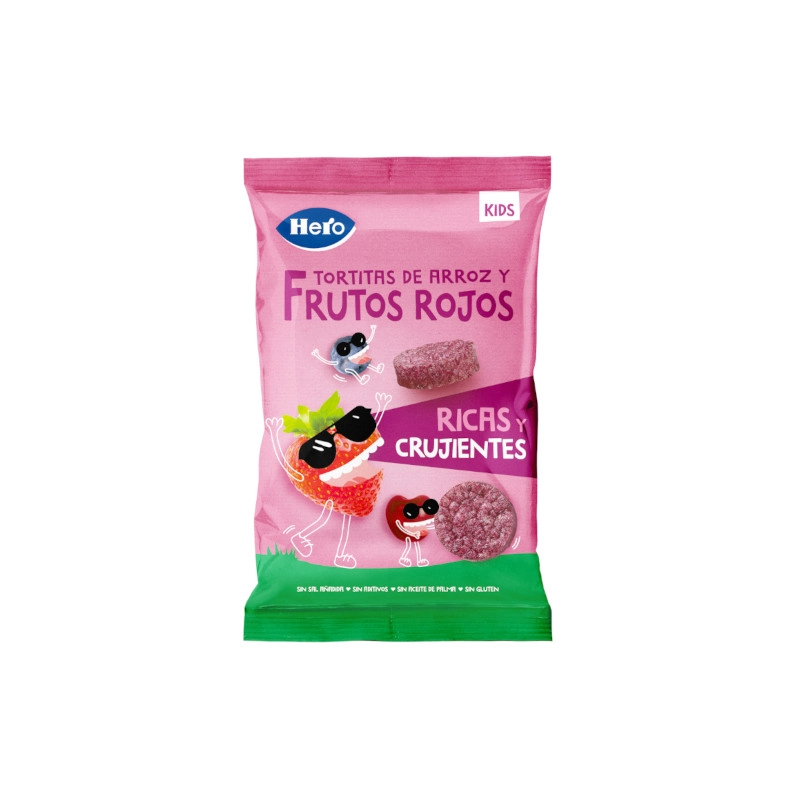 Hero Kids Tortitas de Arroz Frutos Rojos 25g