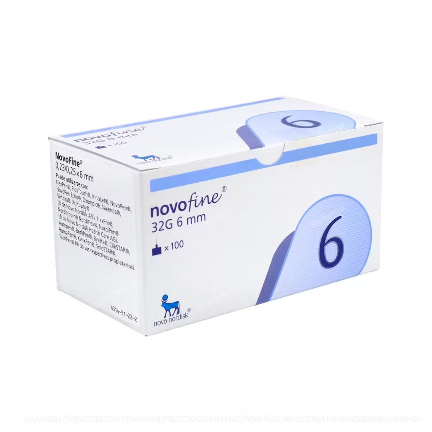 Novofine 32G 6 mm 100 agujas